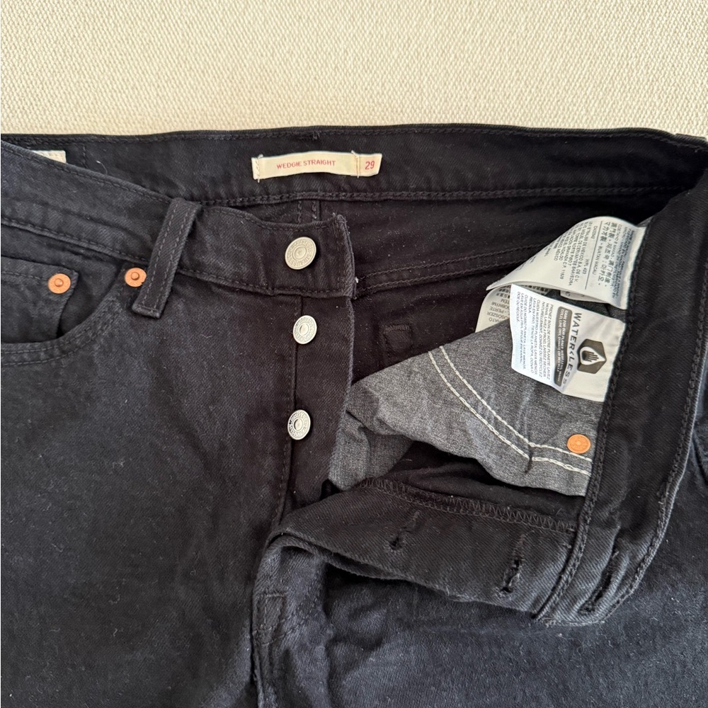 Levi's Black Straight Leg Jeans